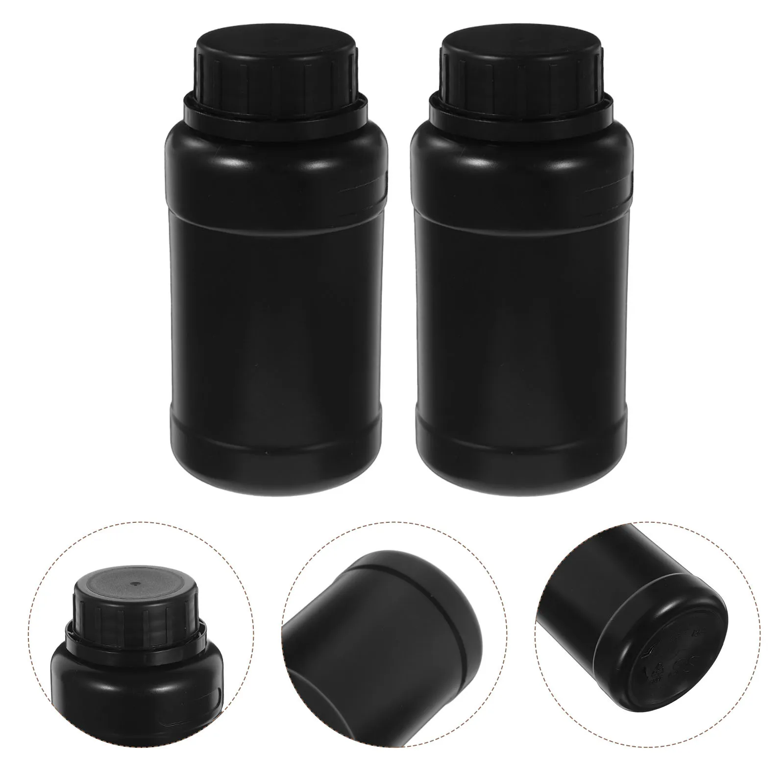 

12Pcs Laboratory Plastic Reagent Bottles 250ml Wide Mouth Leak-Proof Screw Cap Storage Containers Reusable Sample Dispensing