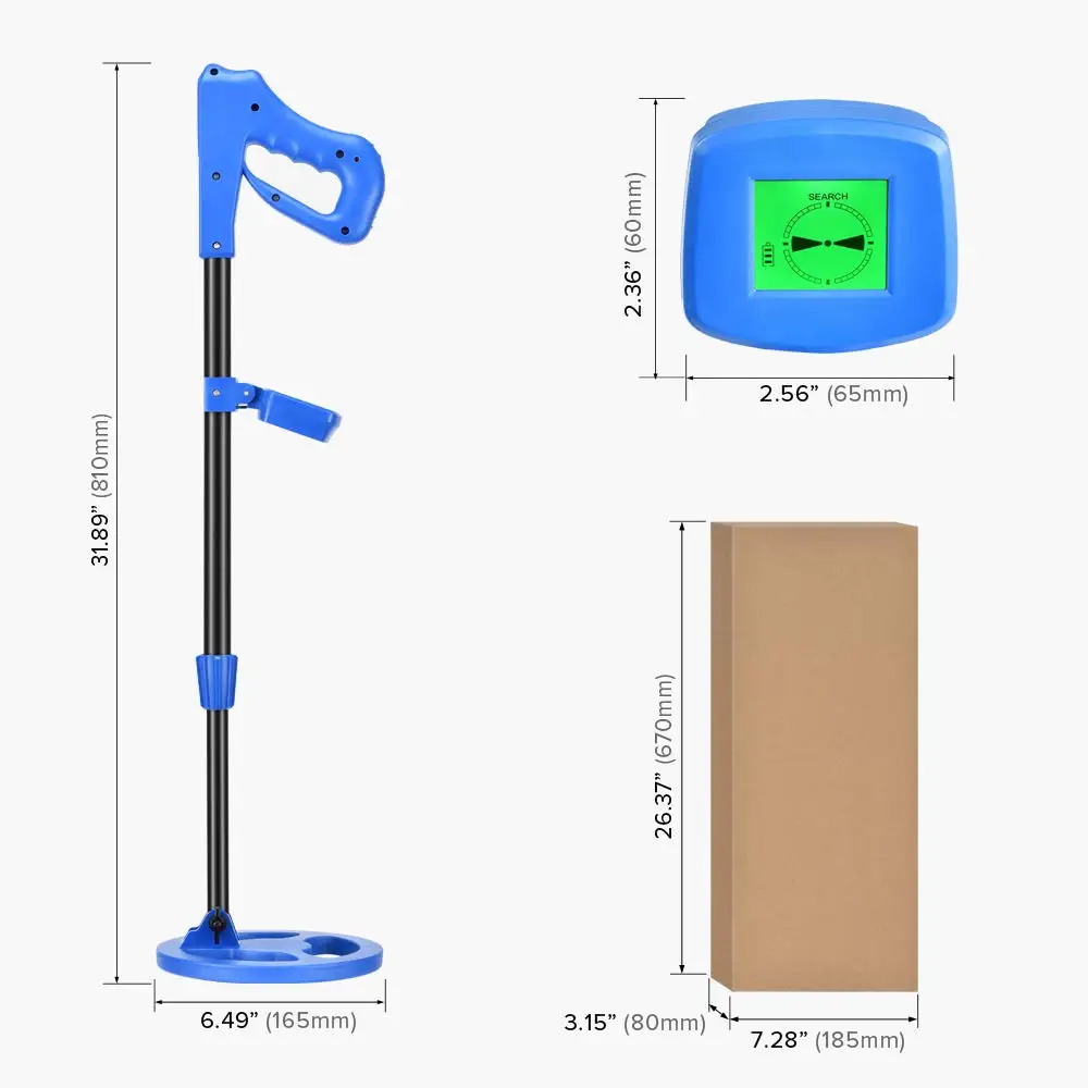 Underground Metal Detector Treasure Hunter Gold MD-1011 for Kids Children Gift Toy with High Sensitivity Adjustable Shaft