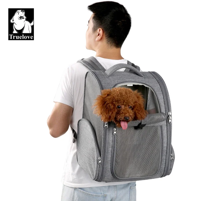 Truelove Pet Backpack Nylon Small Cat and Dog Teddy Outdoor Activity Bag Portable Breathable Than Bear Travel Small Pet TLX5971