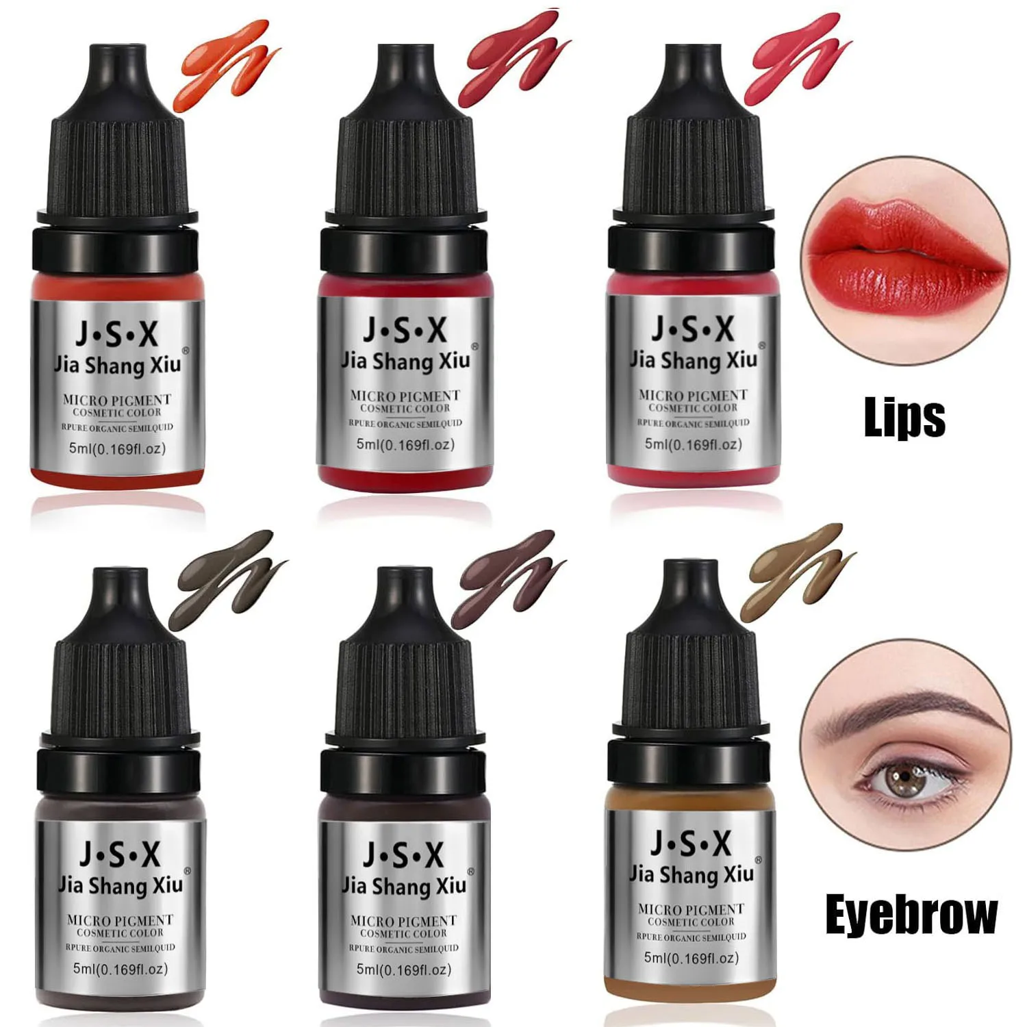 

5ml Microblading Pigments Professional Tattoo Ink Set Permanent Makeup Eyebrow Lips Eyeline Tattoo Color Body Beauty Art Tool
