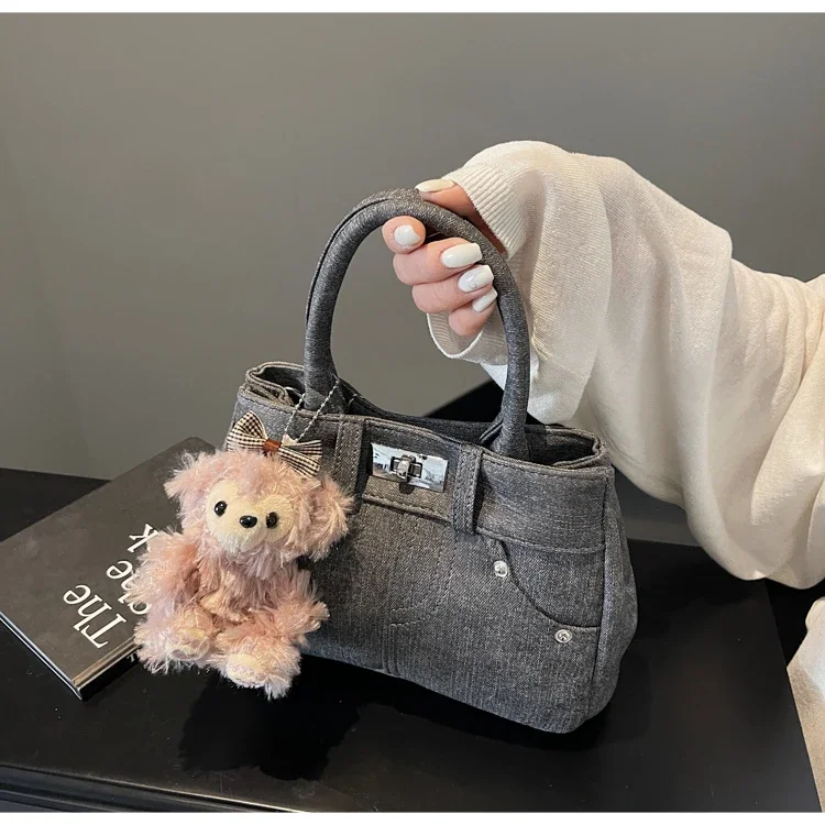 

Стильная высококачественная пригородная сумка-тоут - однотонная повседневная сумка-шоппер большой емкости для женщин, минималистичная дизайнерская мода