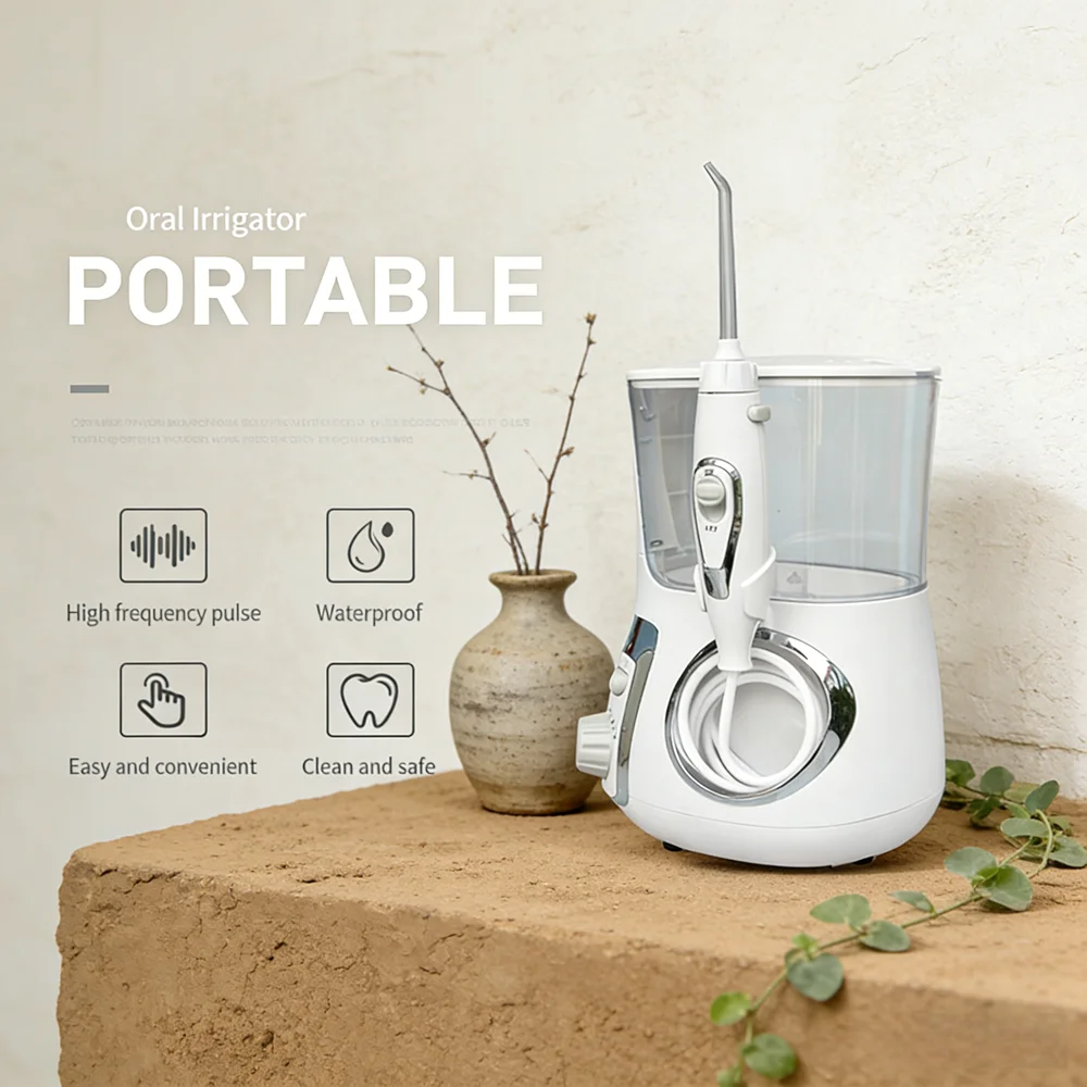 

Электрический ирригатор для полости рта большой емкости 800 мл, 10 режимов, регулируемый очиститель зубов, портативный ирригатор для ухода за полостью рта