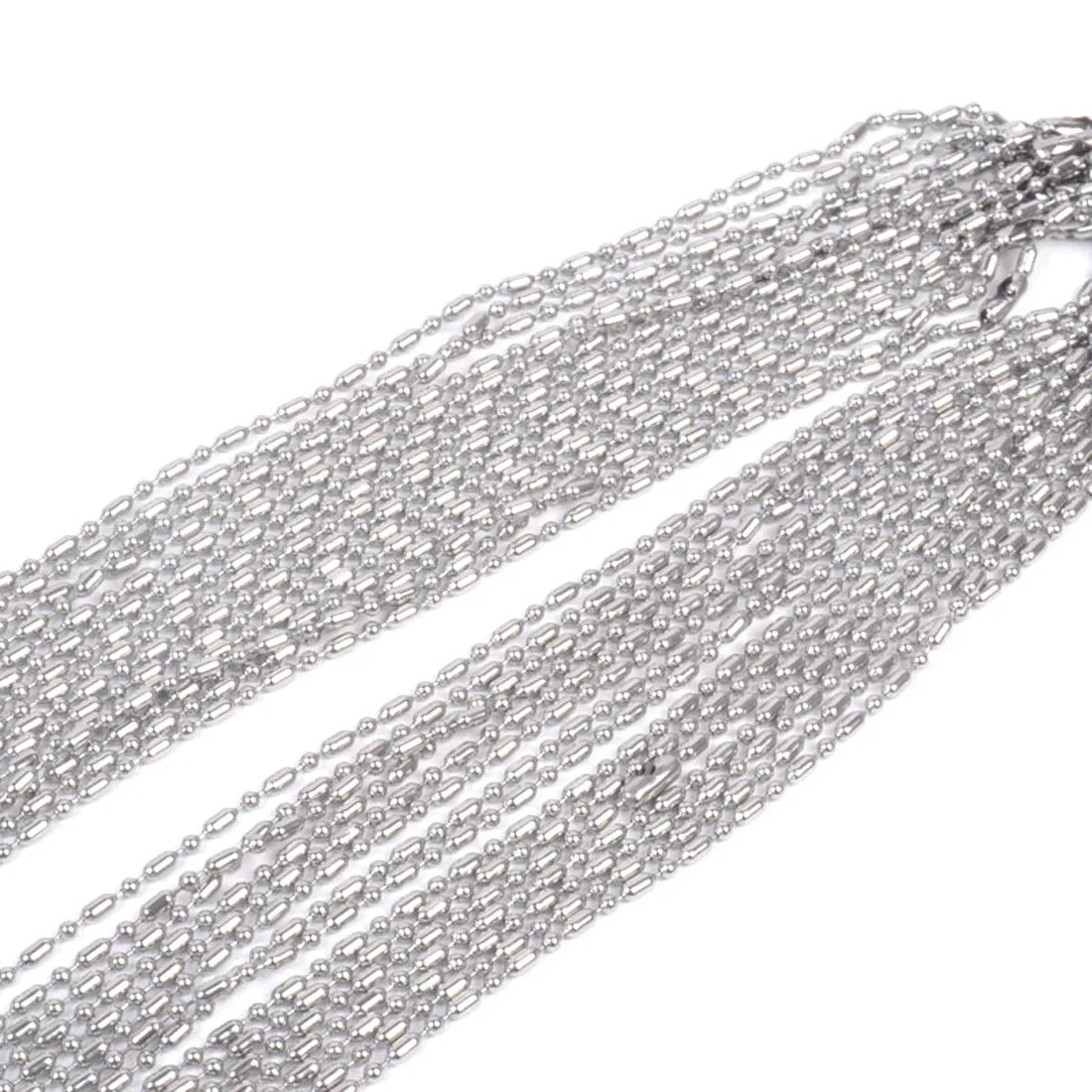 1.5/2/2.4/3.2mm Wide Wholesale 10/20/50/100pcs/lot Silver Color 316L Stainless Steel Bamboo Link Chains Necklace DIY Jewelry