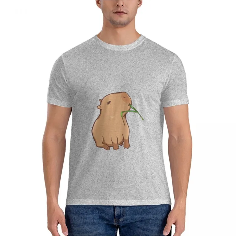 

Capybara with a leaf, eat your greens! Classic T-Shirt oversized t shirt men t shirts for men mens vintage t shirts