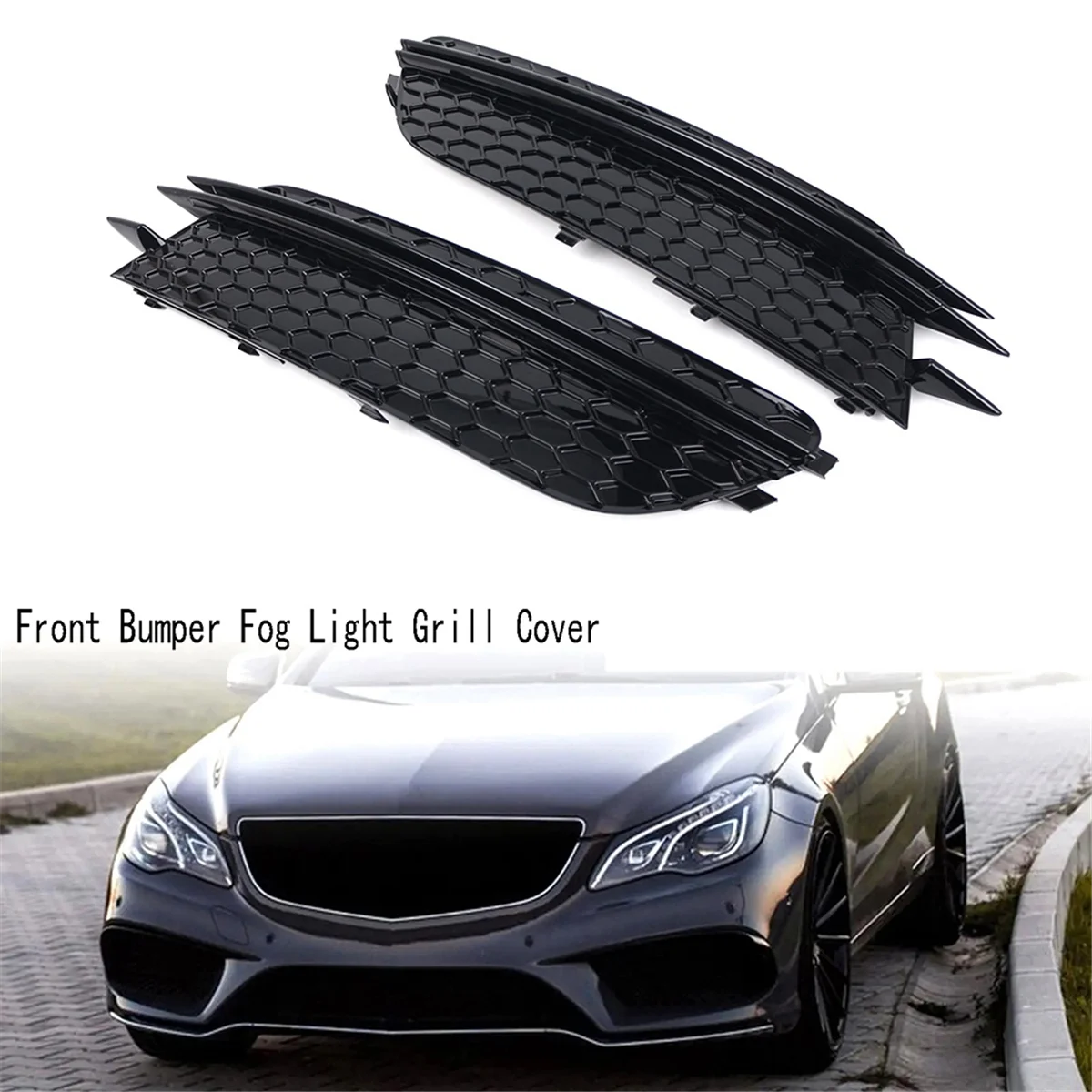 

Black Car Front Bumper Fog Light Grill Cover for Audi A6 C7 A7 2012-2015 Fog Light Bezel 4G0807681