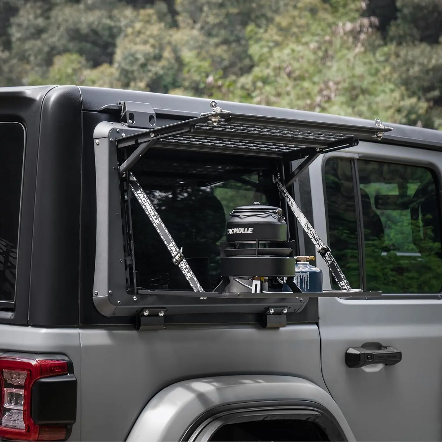 

Rear Side Window Worktable For Jeep Wrangler JL Accessories Window Expansion Storage Box Tactical MOLLE Panel