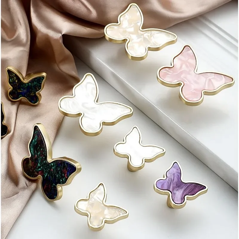 Nordic Shell Butterfly Handle Modern Simple Hook Wardrobe Drawer Cabinet Shoe Cabinet Cabinet Door Clothes Hook Small Handle