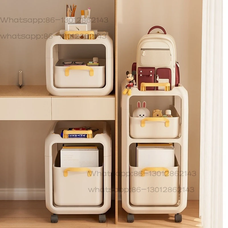 School bag rack removable trolley book storage rack household multi-layer student desk dormitory storage cabinet