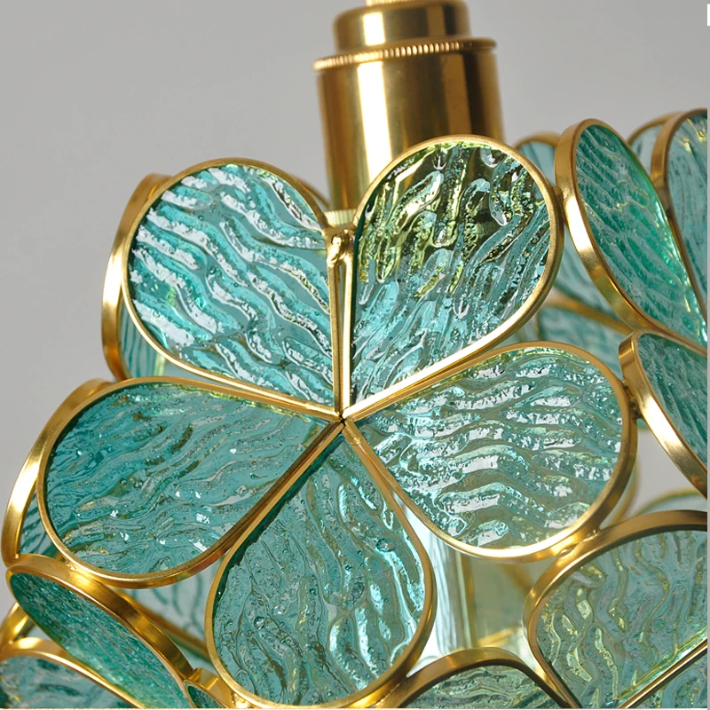 Luxury Flower Pendant Lights Glass Dining Hanging Lighting Fixtures Modern Design Decoration Led Pendant Lamp Bedside Balcony