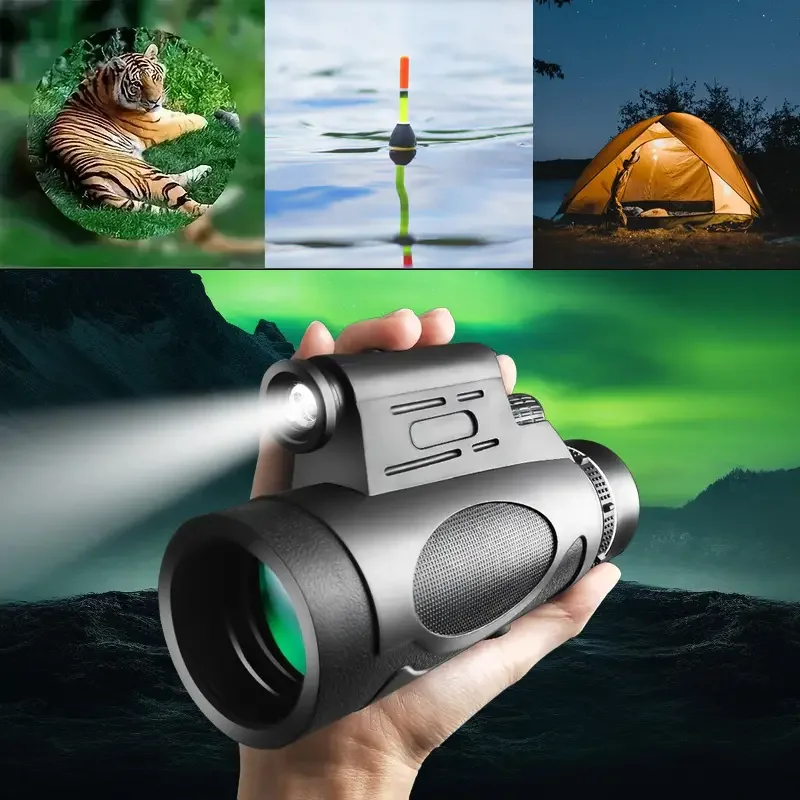 12X42 أحادي تلسكوب ليلة Spyglass عالية الطاقة المزدوج التركيز نطاق التكبير البصري طويلة المدى التكبير العالي