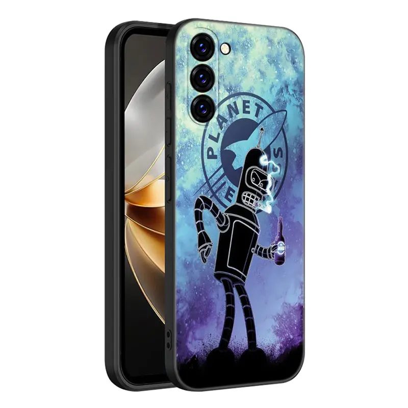 Cartoon F-Futuramas Black Silicone Phone Case For Samsung Galaxy S23 S21 S20 FE S24 S22 Ultra S10E S10 S9 S8 Plus