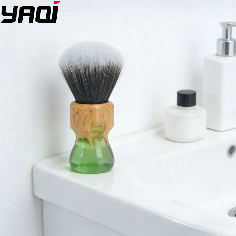 2026 YAQI Professional Goblin Soft 24mm Synthetic Husky Knot Shaving Brush for Mens Shaving