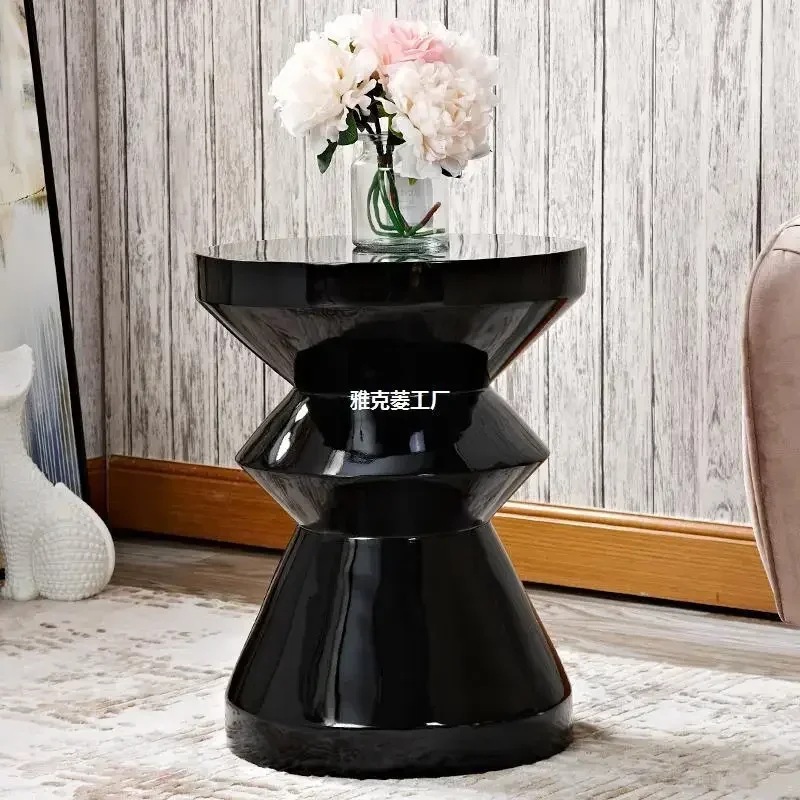 Modern Fiber Glass Side Table - Creative Leisure Coffee Table, Ideal for Living Room, Stylish Tea Table Furniture