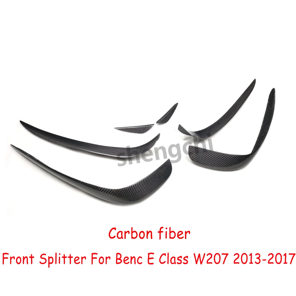 C207 Carbon Fiber Front Splitter Air Canards Flap Lip for Mercedes Benz E Class W207 E300 E350 E400 E500 Sport Edition 2013-2016