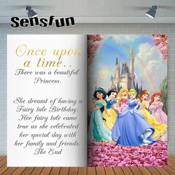 Photography Background Fairy Tale Book Once Upon a Time Castle Princess Girls Birthday Decor Backdrop Photo Studio Custom