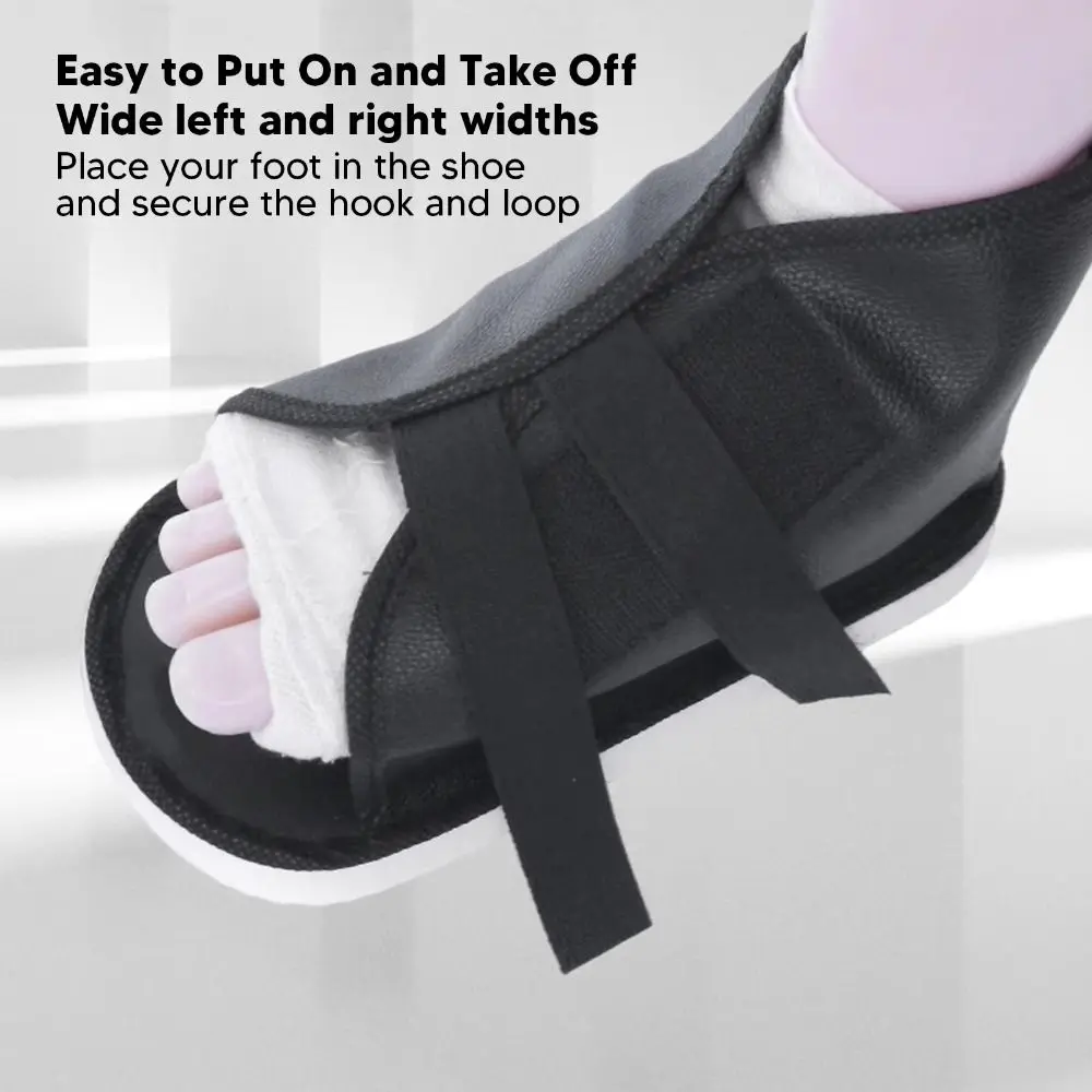 Prevent Slip Walking Cast Shoe Foot Protection Faux Leather Fracture Fixed Shoes Shock Absorbing Breathable Plaster Shoe