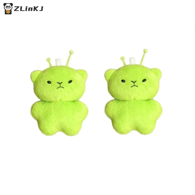 

▶ 1/2 шт. Зеленая плюшевая игрушка-кошка, мультяшный брелок-подвеска, креативный уродливо-милый аксессуар для рюкзака, подарок для вечеринки