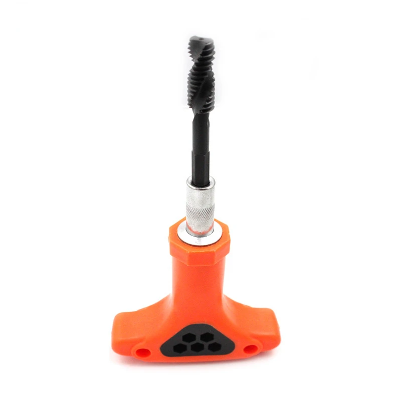 Hexagonal Shank Nitrided Black Spiral Taps Manual Thread Tapping Thread Repair Pneumatic Hexagonal Spiral Wire