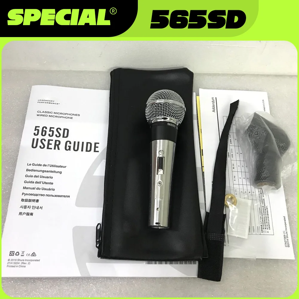 Top Quality Vocal Dynamic 565SD Microphone Karaoke Handheld KTV Wired Microphone Professional Meta Body