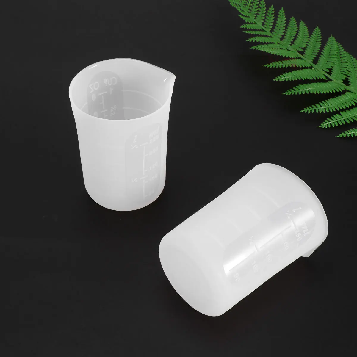 

1pc Silicone Measuring Cup 250Ml Transparent Reusable For Kitchen Laboratory Mixing Pouring Scale Cups Diy Measuring Cup