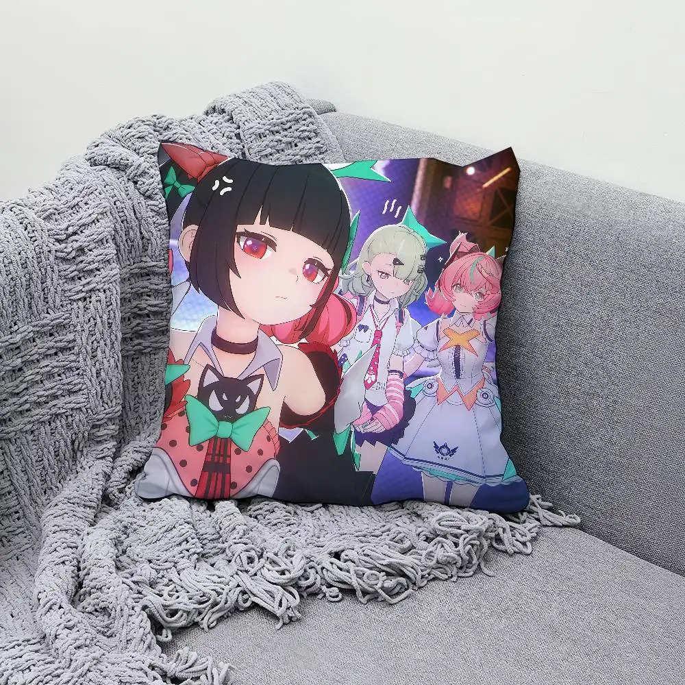 

Zenless Zone Zero The Angels Of Delusion 30x30cm 45x45cm Pillow Case Decor Protective Covers Comfortable Soft For Sofa Living Ro