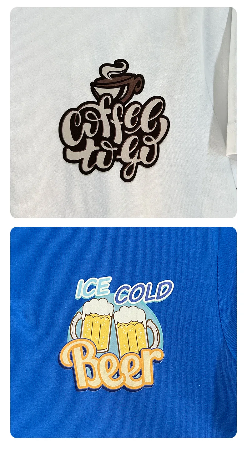 DTF Heat Transfer Custom Brand Logo or Photo Ready to Press Picture Ironing Thermal Sticker Iron-on Clothing Pvc Patch DIY