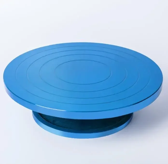 40cm Ceramic Sculpture Clay DIY Tools Cast Iron Painting Clay Manual Double Sided rotary Iron turntable swivel plate