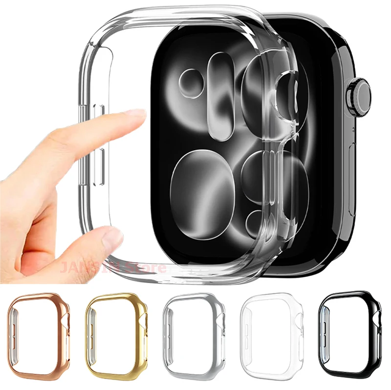 Case For Apple Watch 49mm 45mm 41mm 40mm 44mm 42mm 46mm PC Cover Hollow Protector Bumper iWatch Series 12 11 10 9 SE Ultra 4 3 2