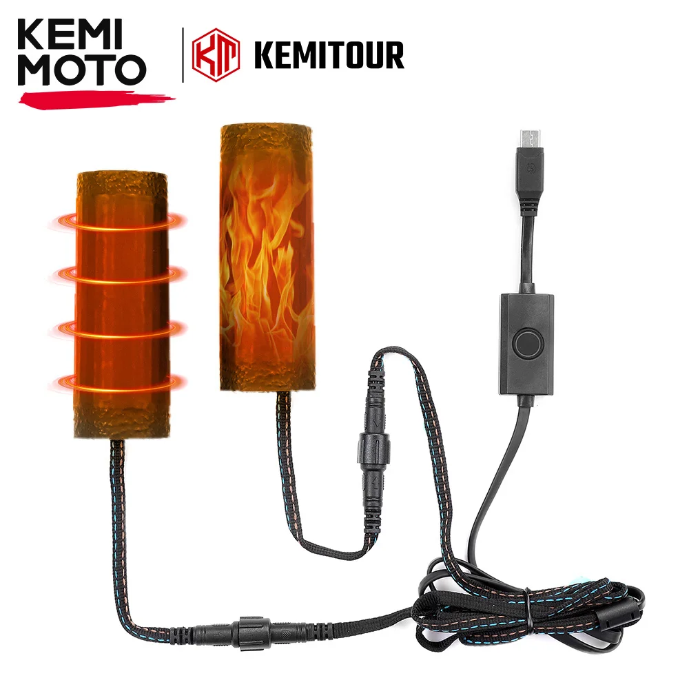 12 فولت دراجة نارية ساخنة قبضة منصات مقاوم للماء 5 والعتاد دفئا تسخين كهربائي غطاء مقبض مكافحة الاهتزاز المضادة للانزلاق مجموعات التدفئة السريعة #1