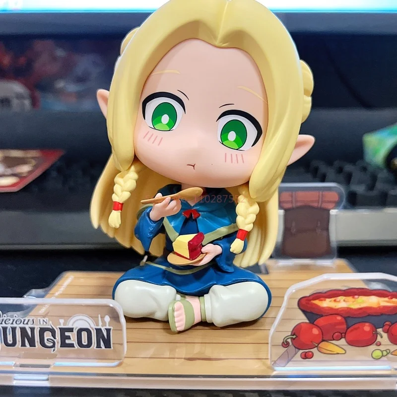

Q Version Figure 3d Sitting Desktop Ornamentdelicious In Dungeon Marcille Cute Anime Figure Peripheral Toy Decoration Gift