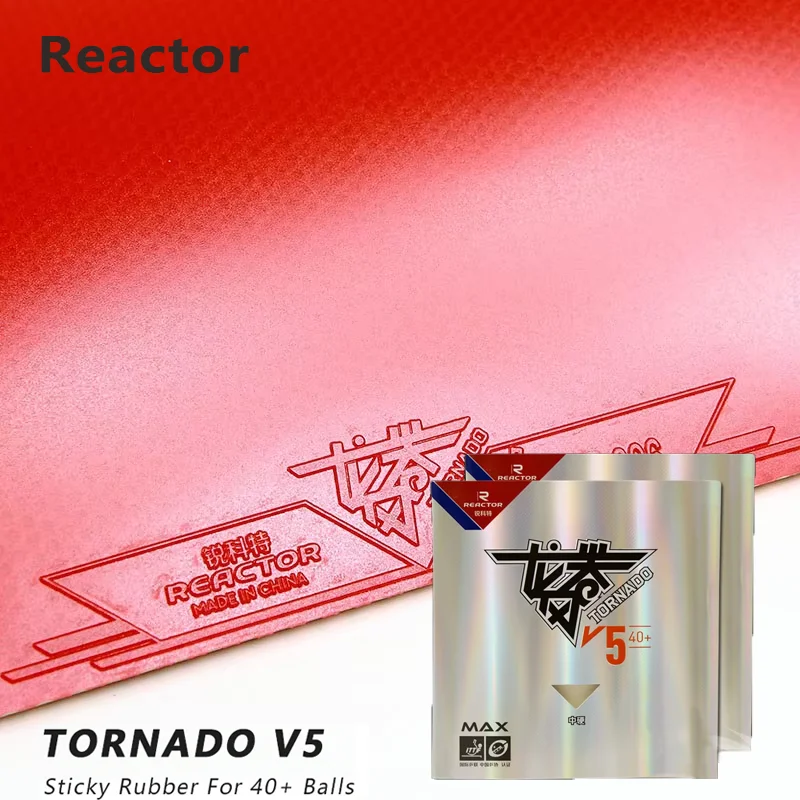 Reactor TORNADO V5 Sticky Loop Table Tennis Rubber With ITTF Approved Medium Hard with Max Internal Energy Ping Pong Sponge