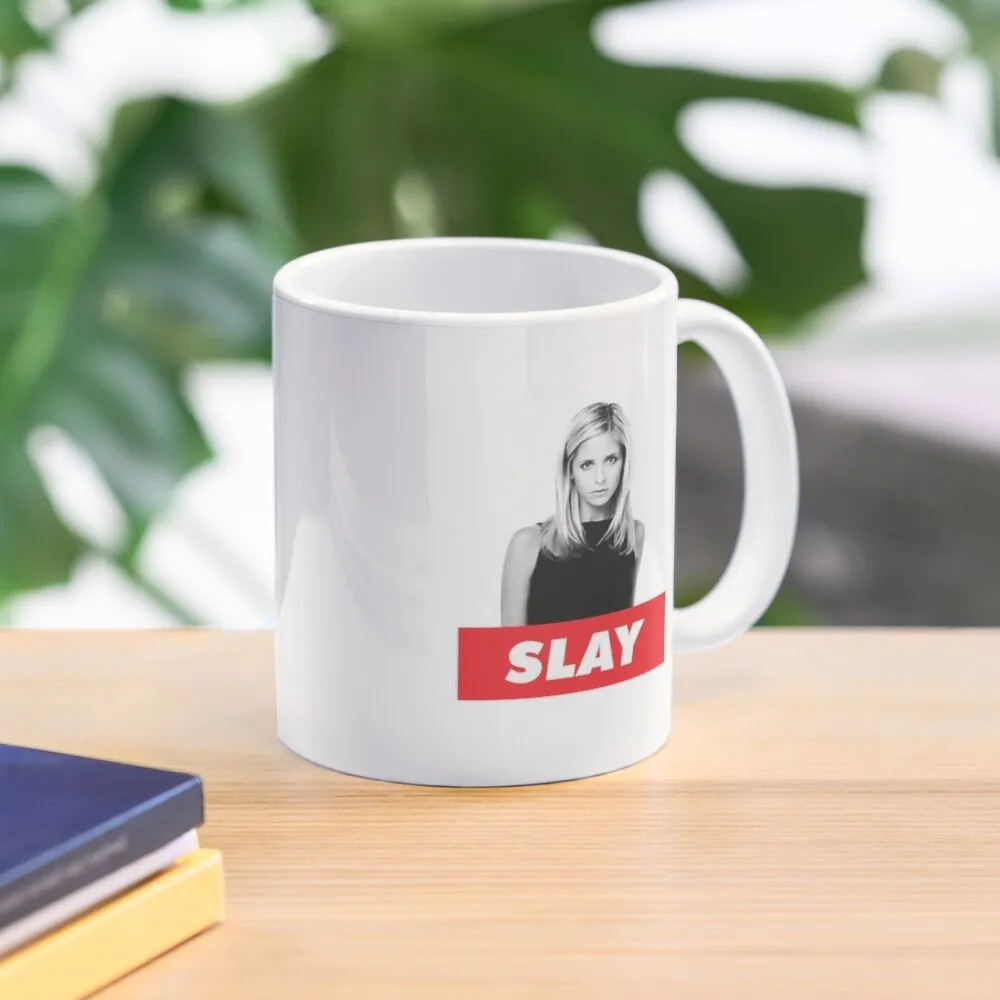 Buffy The Vampire Slayer Slay Classic  Mug Gifts Design Tea Coffee Photo Drinkware Handle Round Printed Simple Picture Image