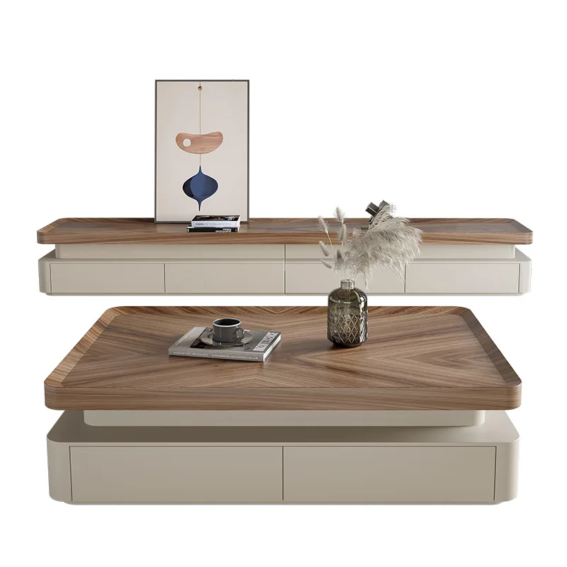 

ind coffee table living room household small apartment minimalist floor coffee table TV cabinet combination retro style