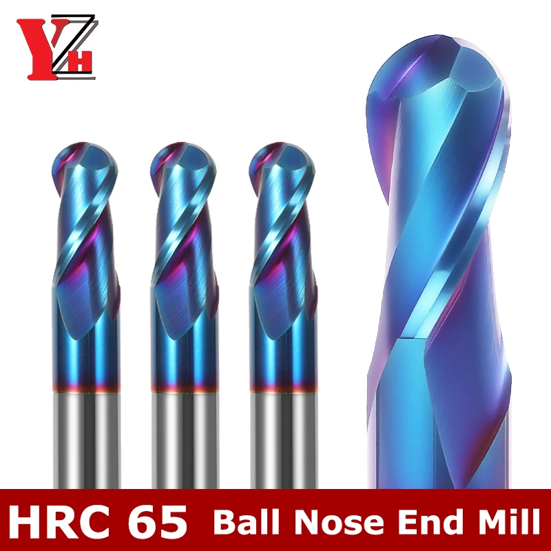 

Ball Nose End Mill HRC65 2 Flute Tungsten Carbide Cutter CNC Bit R0.5 R0.75 R1 R1.25 R1.5 R1.75 R2 R3 R4 R5 R6 R7 R8 R9 R10