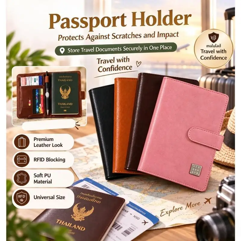 High Quality Travel Wallet Anti-Theft Water-resistant Multi-Compartment Passport Holder Portable Document Organizer