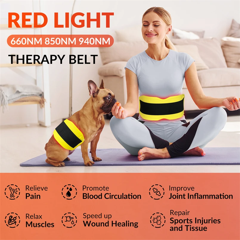 

Silicone 24W Red Light Theraoy Body Light Therapy Panel Fda Red Light Therapy Wrap Belt Body Pain Relief Massage Pad Health Care