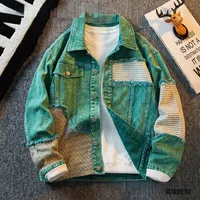 Y2K Design Embroidered Jacket Men's Loose Fit American Retro Denim Outerwear Trendy Brand Spring Autumn Casual Handsome