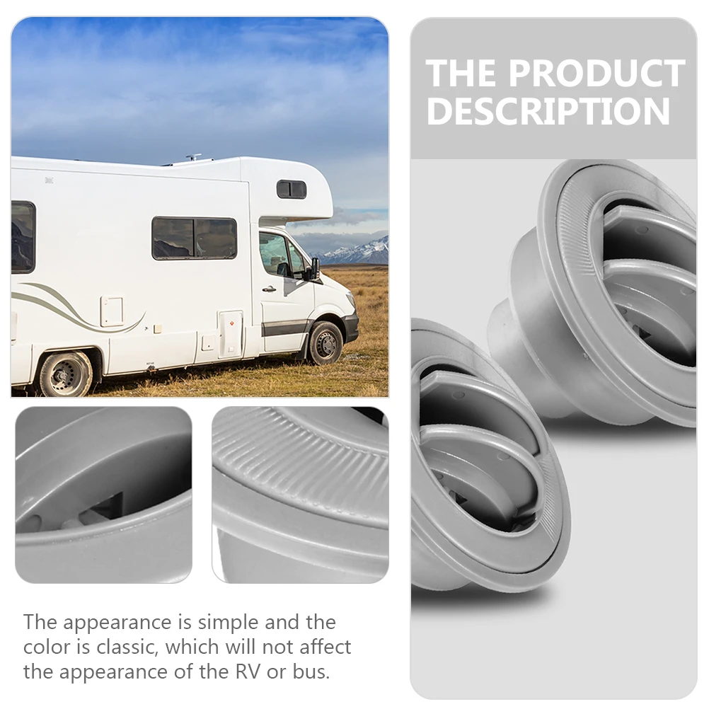 

2 Pcs Air Conditioner Outlet Round RV Vent Ventilation Outlets Bus Deflector Vents