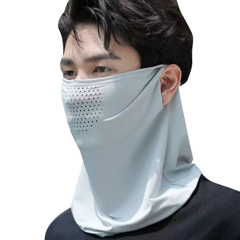 

Men Outdoor Sports Face Mask Scarves Summer Sunscreen Face Cover Women Ice Silk Mask Neck Wrap Cover Breathable Cycling Masks