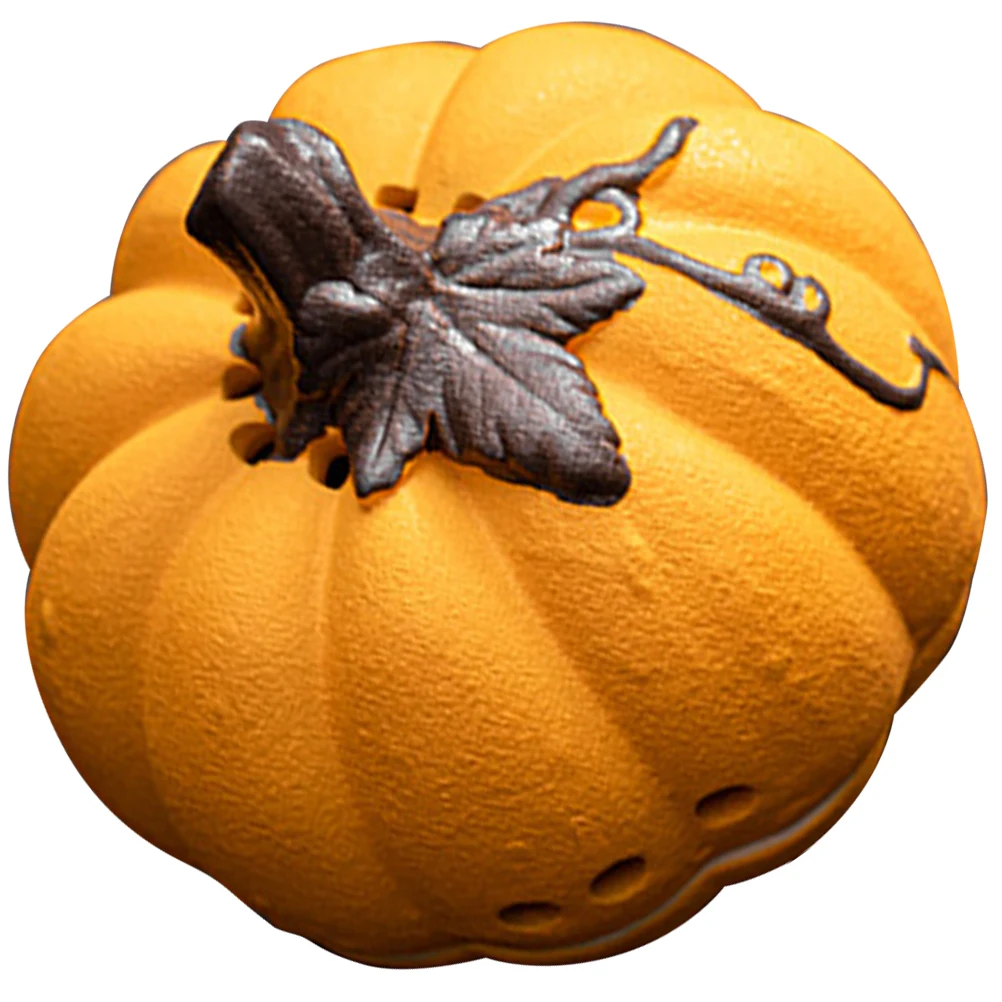

Pumpkin Incense Holder Ceramic Decorative Home Office Yoga Pumpkin Design Fine Workmanship Portable Desktop Censer
