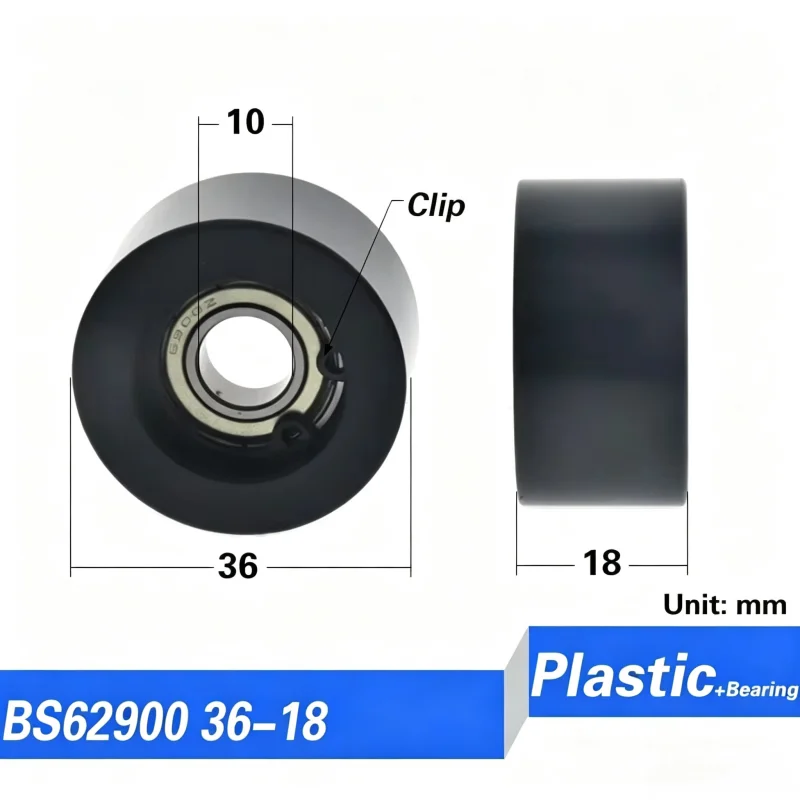 10 Stück Hochleistungsrollen 6200ZZ Kugellager, beschichtet mit PA NYLON, 10x40x20mm, Riemenscheibe Innendurchmesser 10mm, Gleitrad 40mm 4cm – Detail 15