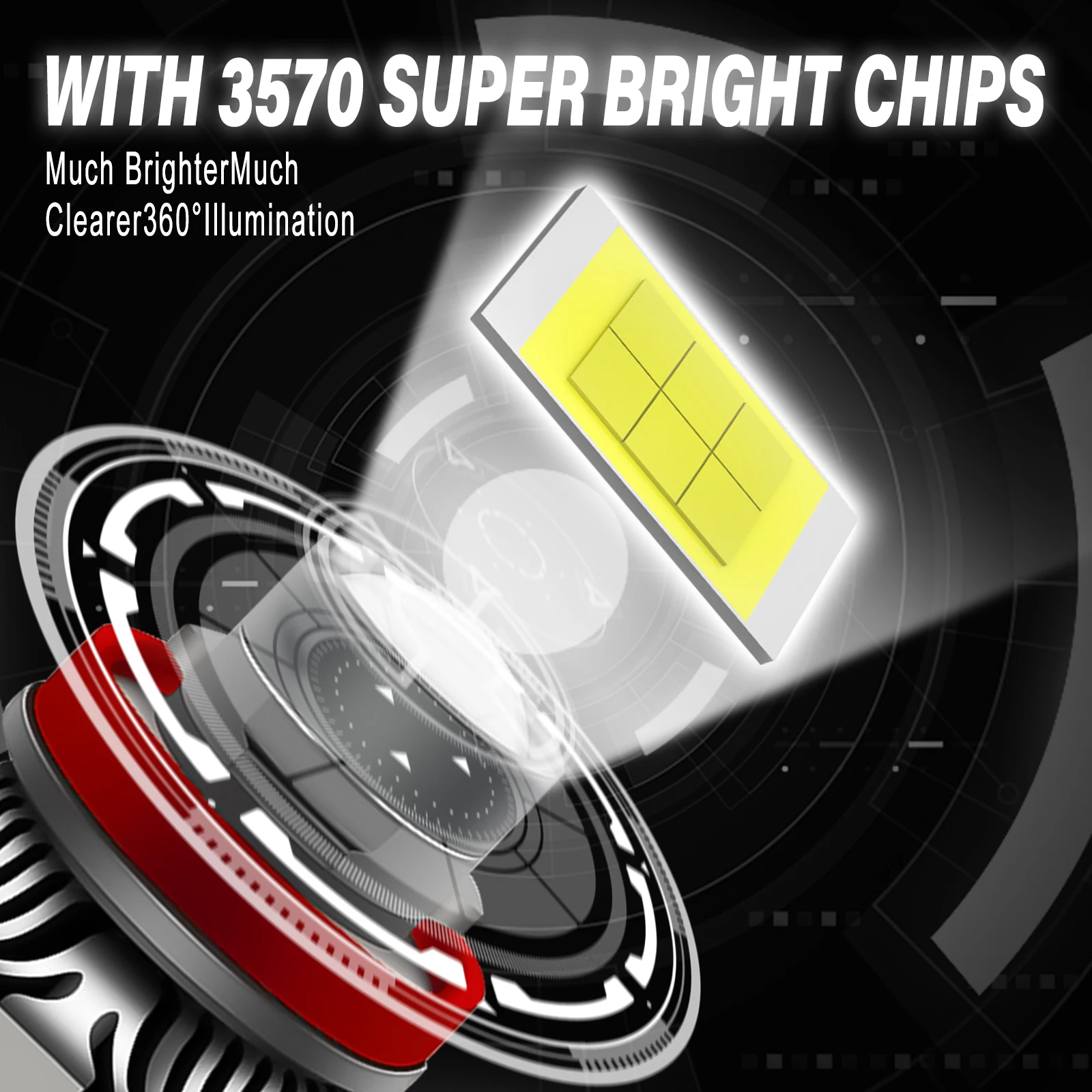 Laser Lens H11 H8 H9 Led Fog Light Bulb H4 Led Fog Lamp 9005 HB3 9006 HB4 CSP 8000K 6000K 3000K Turbo Fog Light For Car 12V 24V