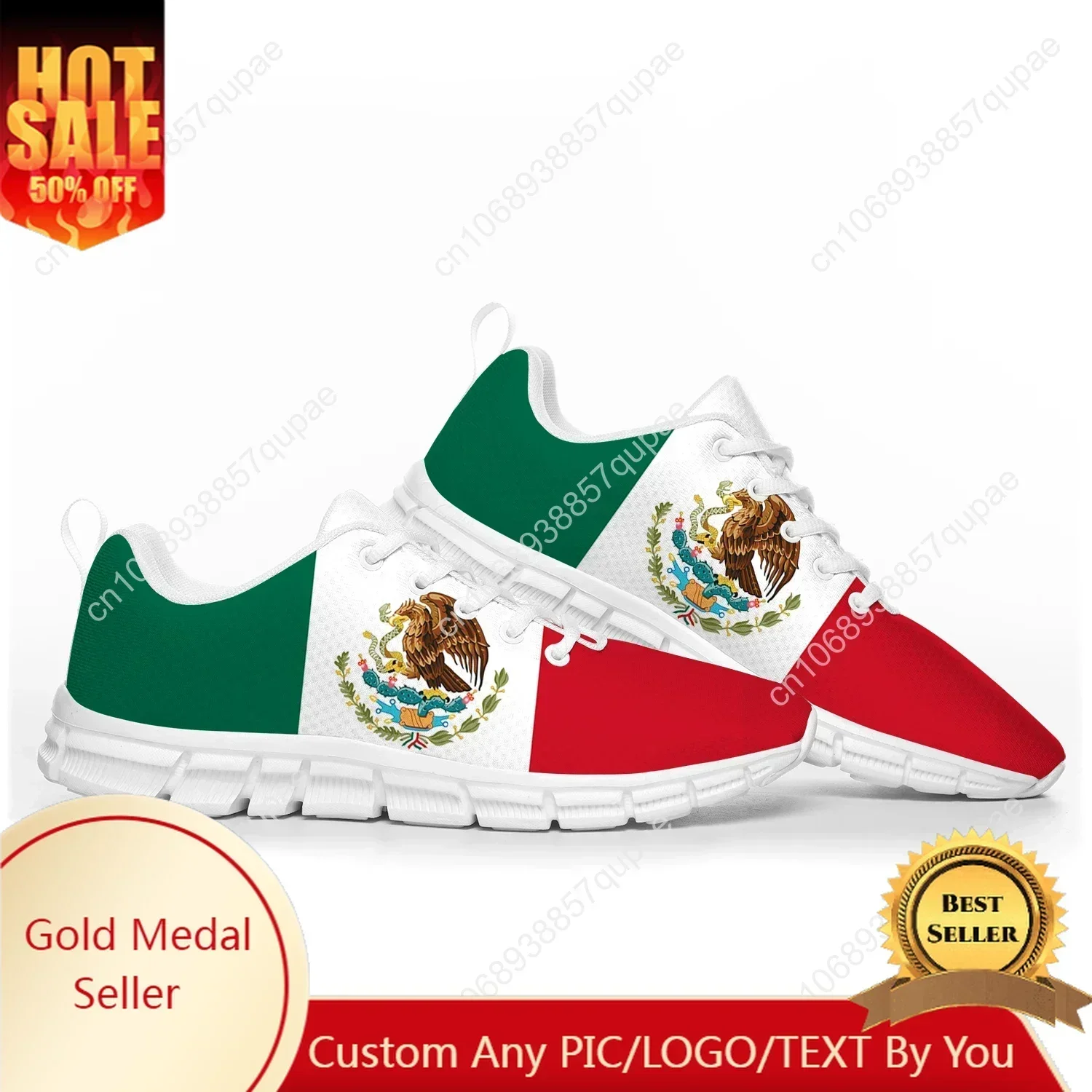 mexican Flag Sports Shoes Mens Womens Sneakers mexico Casual Custom High Quality Couple Shoes