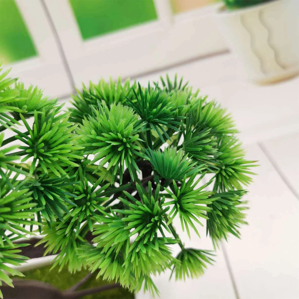 

Simulation Pine Greeting Guests Potted Plant Lifelike Plastic Home Office Hotel Garden Decoration Artificial Plants Bonsai