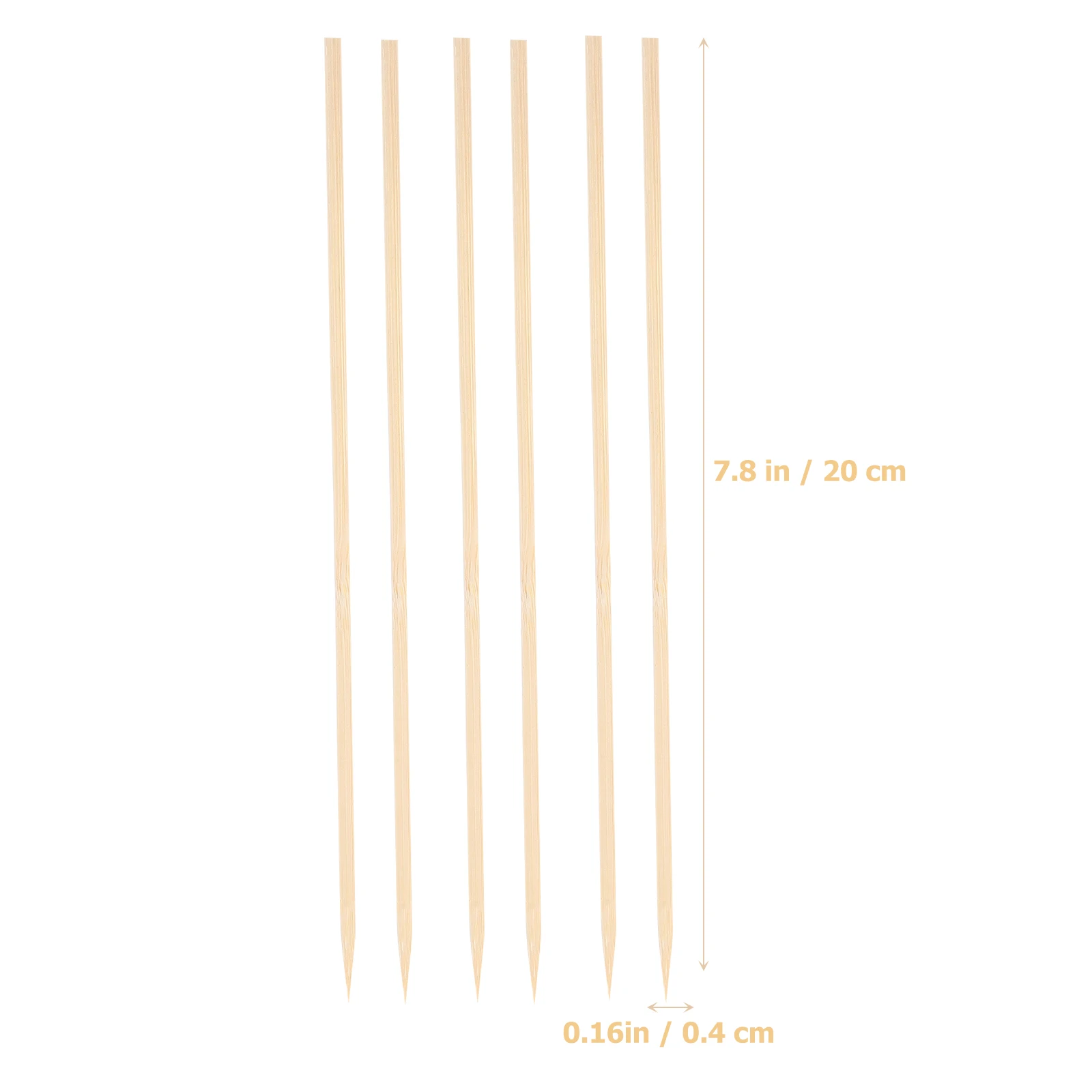 

200Pcs Multi-Function Bamboo Skewers Strong Sharp Tips for Bbq Grilling and Camping Skewers Sticks Bamboo Sticks