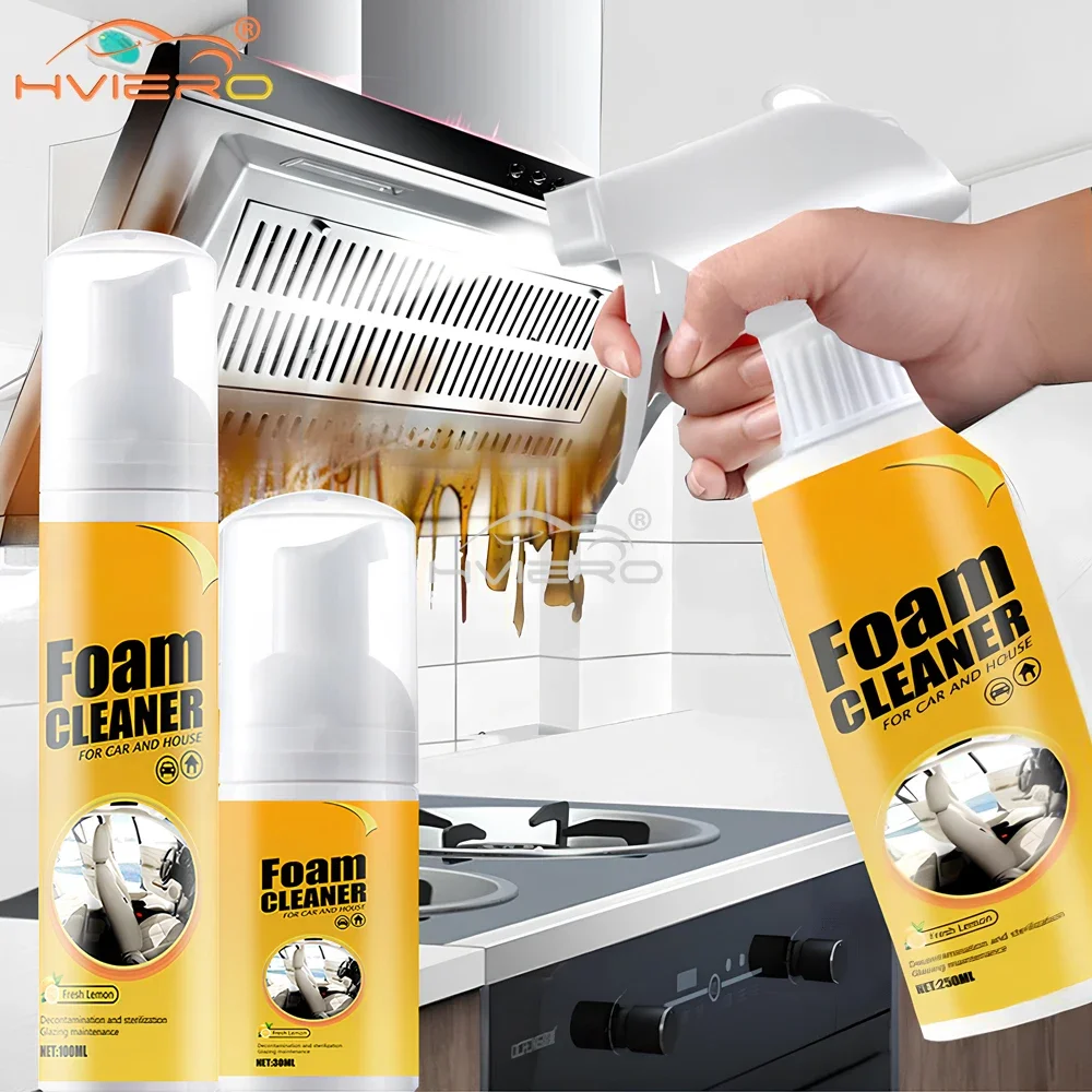 Limpiador de espuma multiusos, 30/100ml, cuero, automóviles, coche, recomendado, Interior Real, mantenimiento de hogares, superficies, lavado, cuidado de pintura