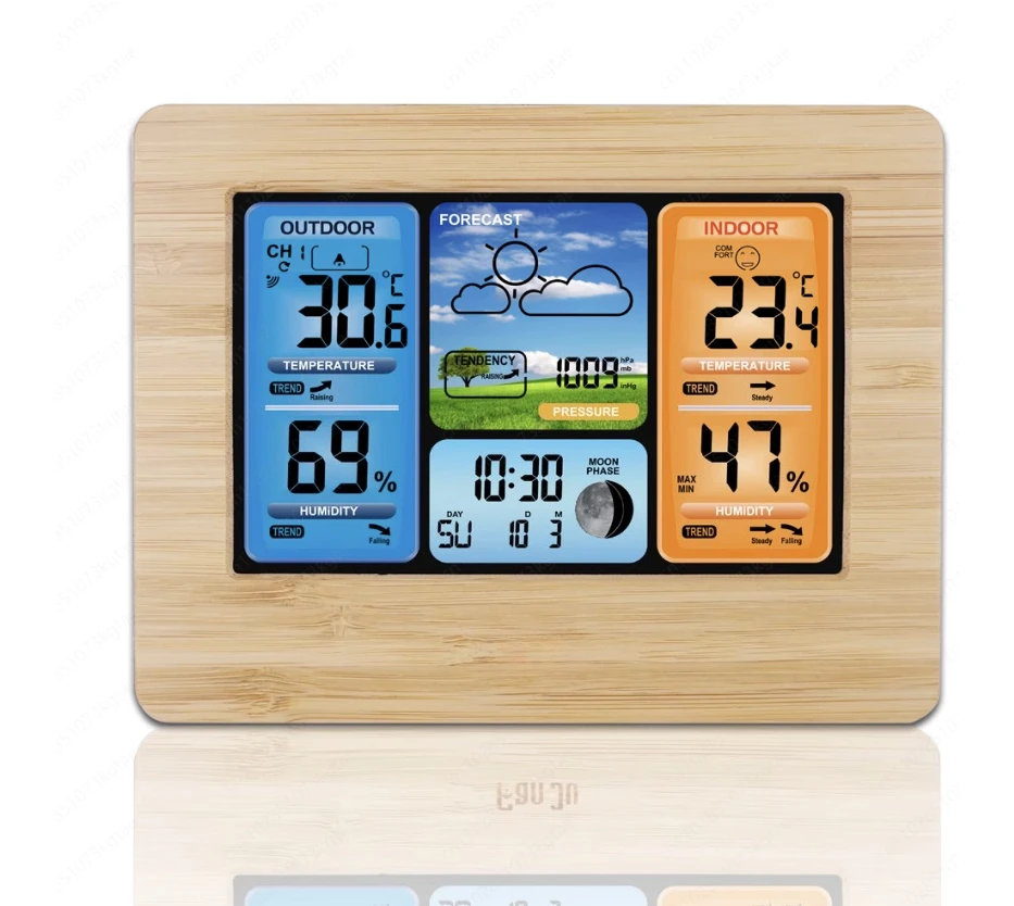 Color Screen Weather Forecast Clock  Radio Clock Multifunctional Perpetual Calendar Electronic Alarm Clock
