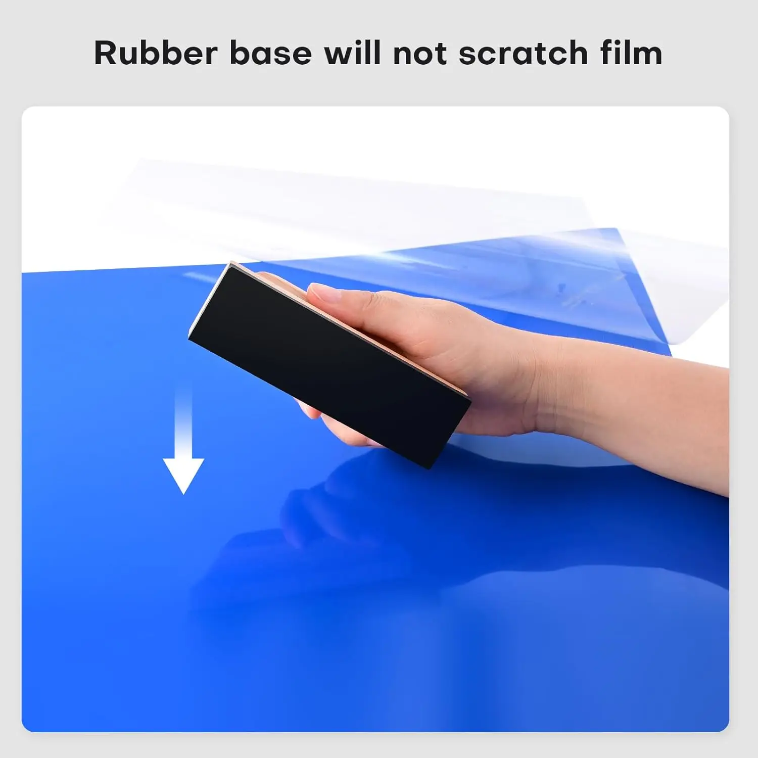FOSHIO 2pcs Vinyl Protective Foil Removing Peel Tools Car Film Wrap Coating Paper Quick Peeler With Rubber Surface Wooden Handle