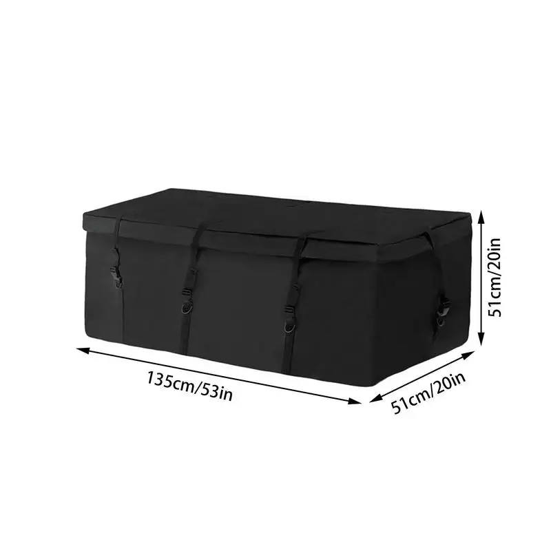 Car Cargo Roof Bag Hitch Mount Oxford Cloth Storage Organizer Cube Bag Auto Rear Luggage Bag Carrier Duffel Bag Car Accessories