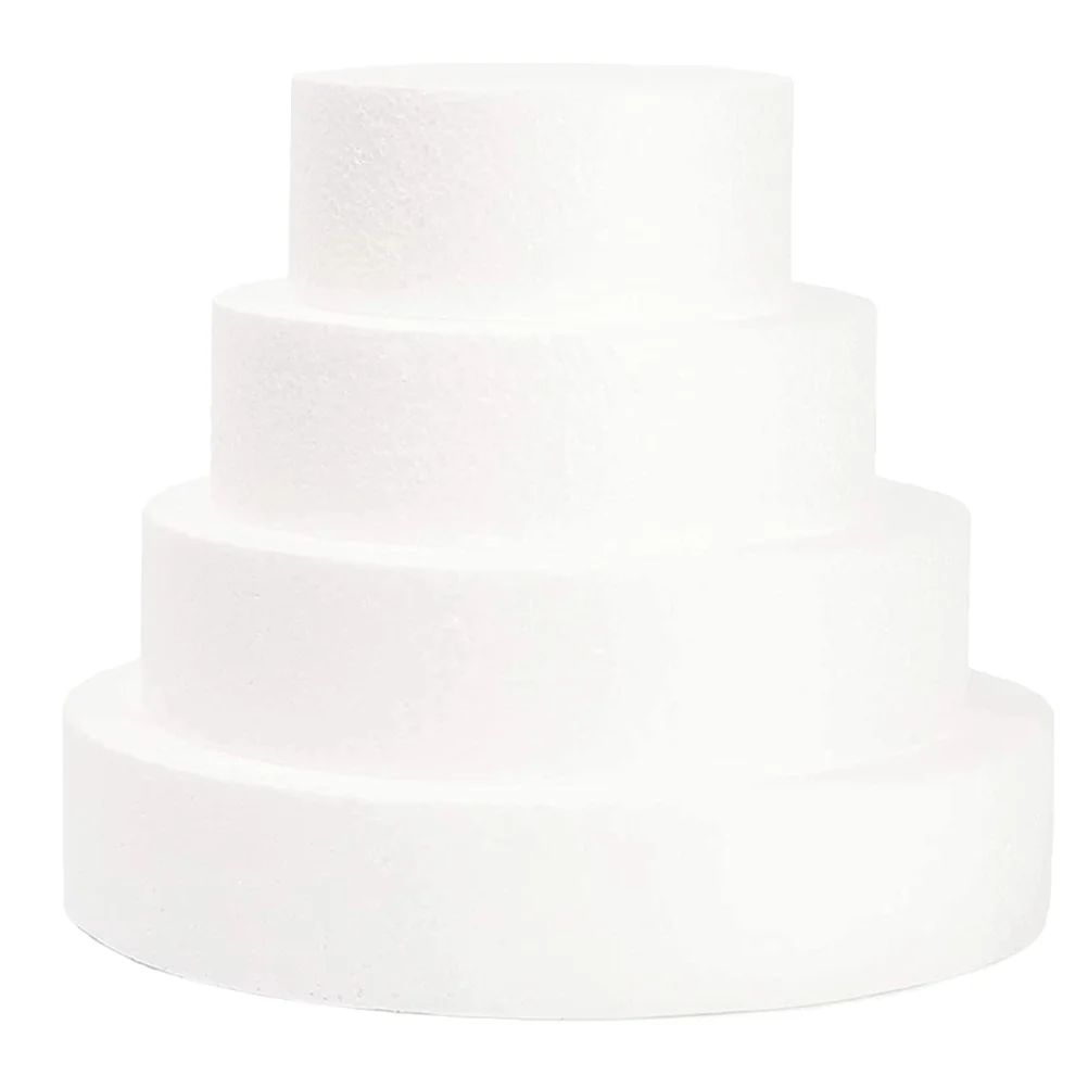 

4 Pcs Cupcakes Foam Model Party Supplies Compact Dummies Sponge Wedding Accessories Gathering Fake White DIY